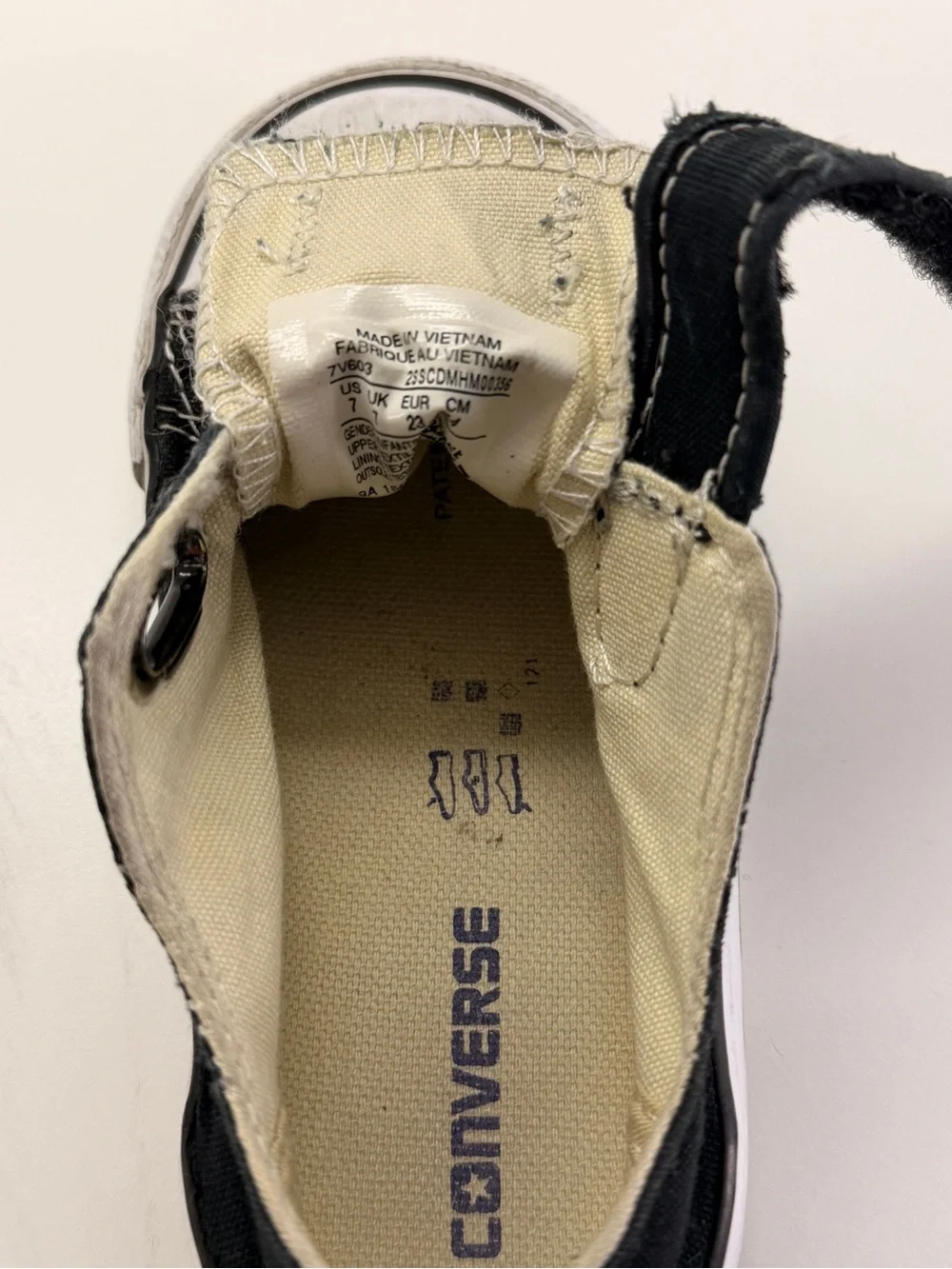 Converse Kids Black Canvas Velcro Low-Top Sneakers